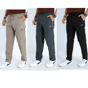 boss trousers-(Black+Khaki+ Black ash)