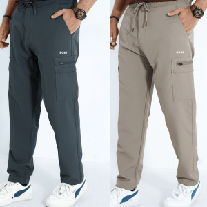 boss trousers-( Khaki+ Black ash)