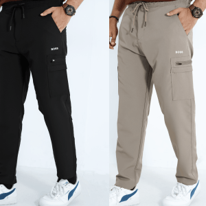 boss trousers-( Khaki+ black)