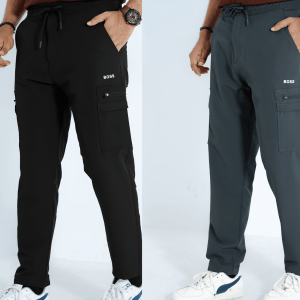 boss trousers-(Black+ Black ash)