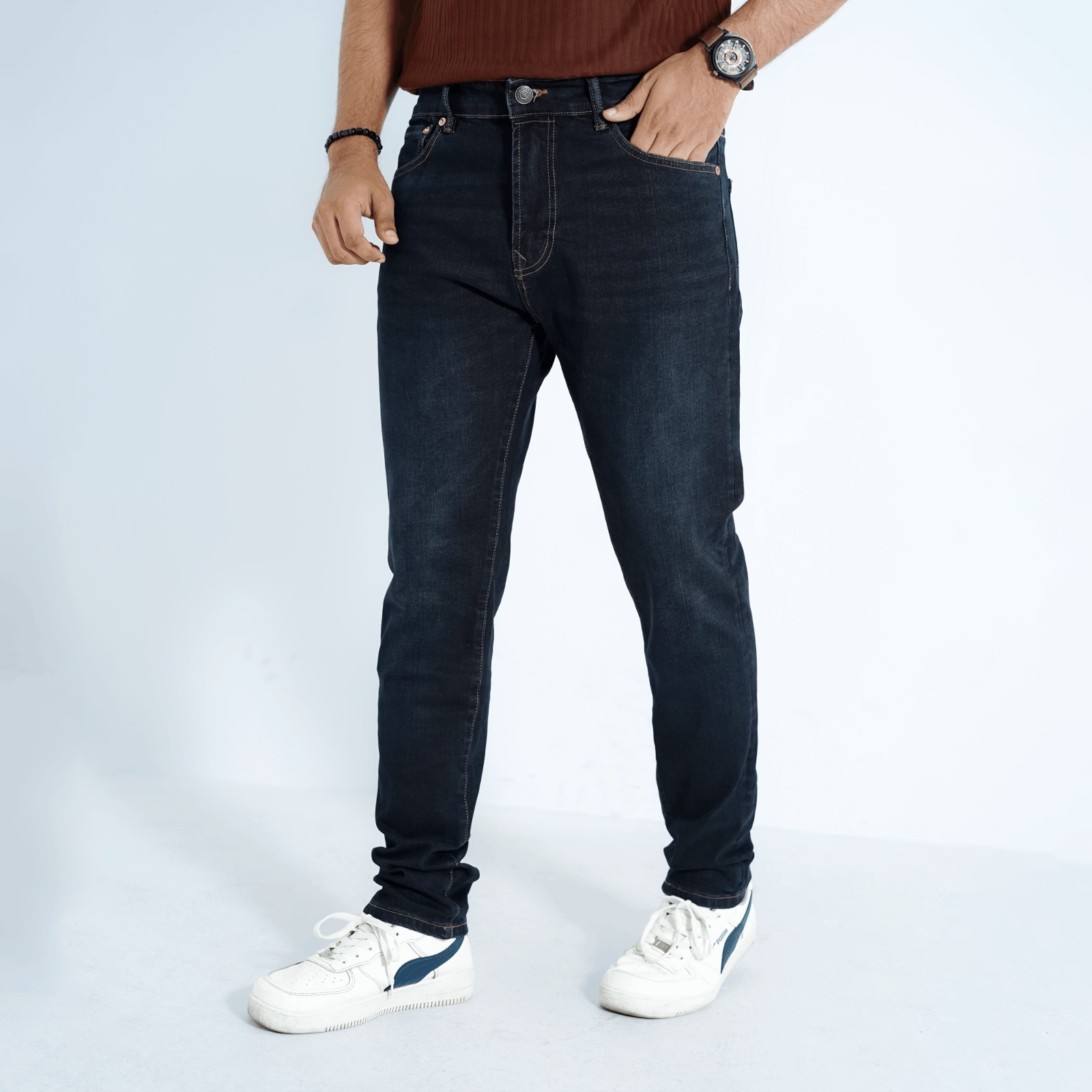 American Eagle Dark Blue Cross denim