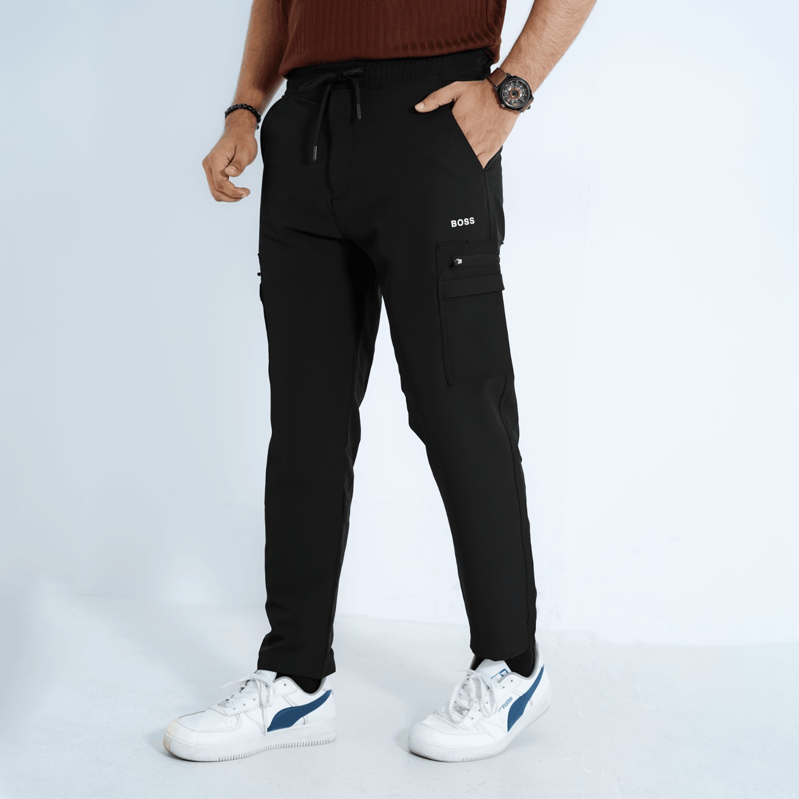 boss trousers- Black
